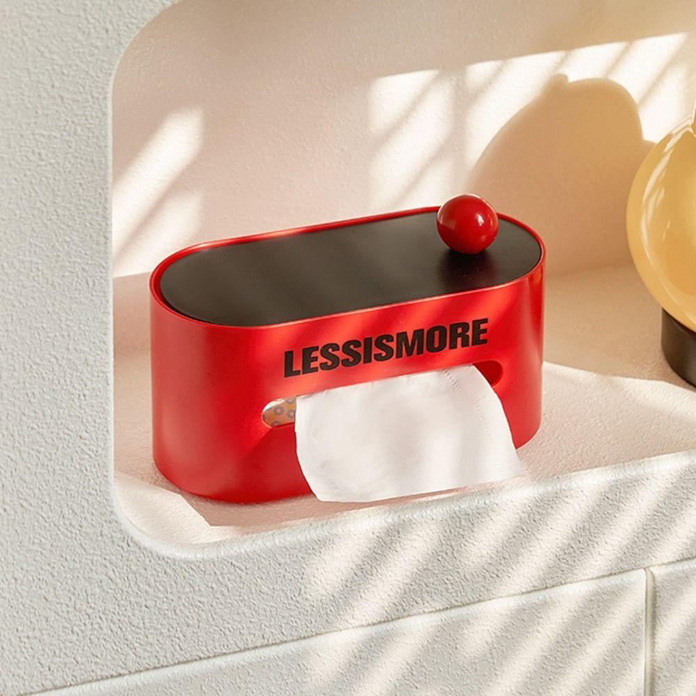 

Anti-slip Tissue Paper Box Plastic Napkin Holder Light Luxury Tissue Box Kitchen красный
