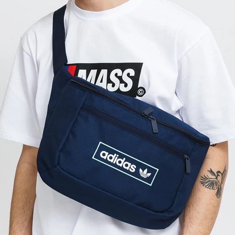 Adidas Originals Trefoil Polyester Fanny Pack Unisex Navy Blue H62040