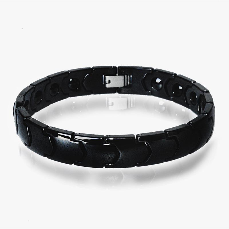 

Чоловічий керамічний магнітний антистатичний браслет 11 мм із захистом від квітів