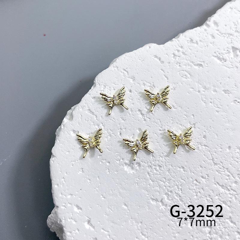 Lux Zircon Bowknot Nail Art Jewelry - Sparkling French Niche Design