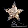Wrought Iron Luminous Glitter Treetop Star Christmas Decoration