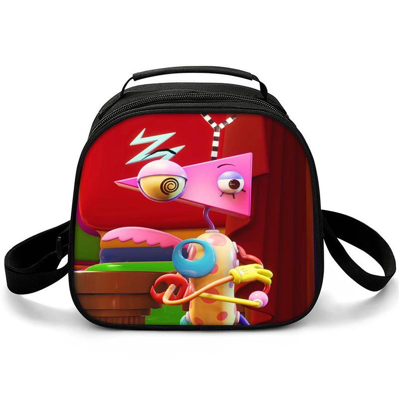 Magic Digital Circus Lunch Bag Student Ice Bag Children'S Meal Box Bag Handheld Shoulder Bag Cartoon Meal Bag
