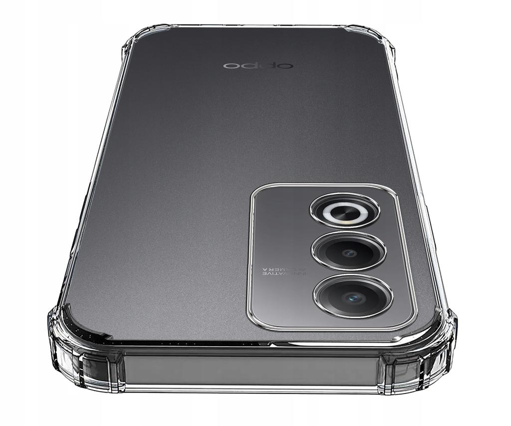 Case for Oppo A80 5G ANTI-SHOCK CLEAR CASE ARMOR BACK COVER + Glass