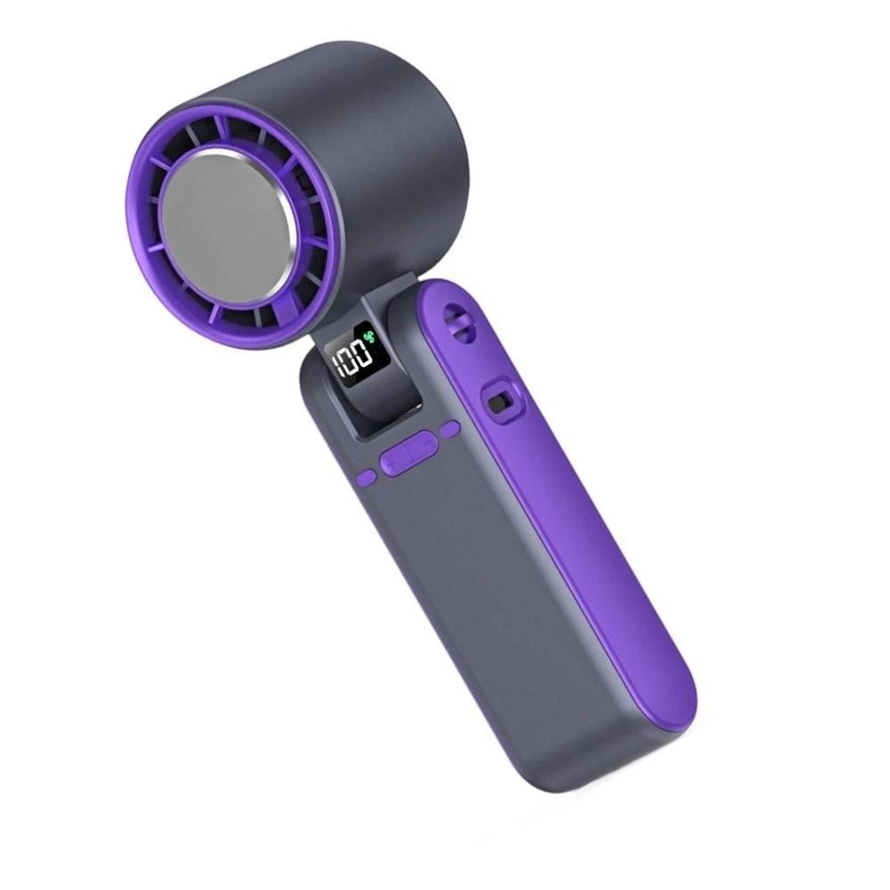 LED Display Portable Fan Powerful Handheld Electric Fan Practical Quiet Fan  Bedside Use