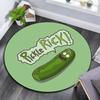 Pickle Rick Round Area Rug,Carpet Rug for Living Room Bedroom Sofa Playroom Decor,Non-slip Floor Mat