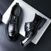 2025 Wenzhou leather shoes men's high-end leather men's shoes first layer cowhide business dress trend versatile leather shoes wear-resistant
