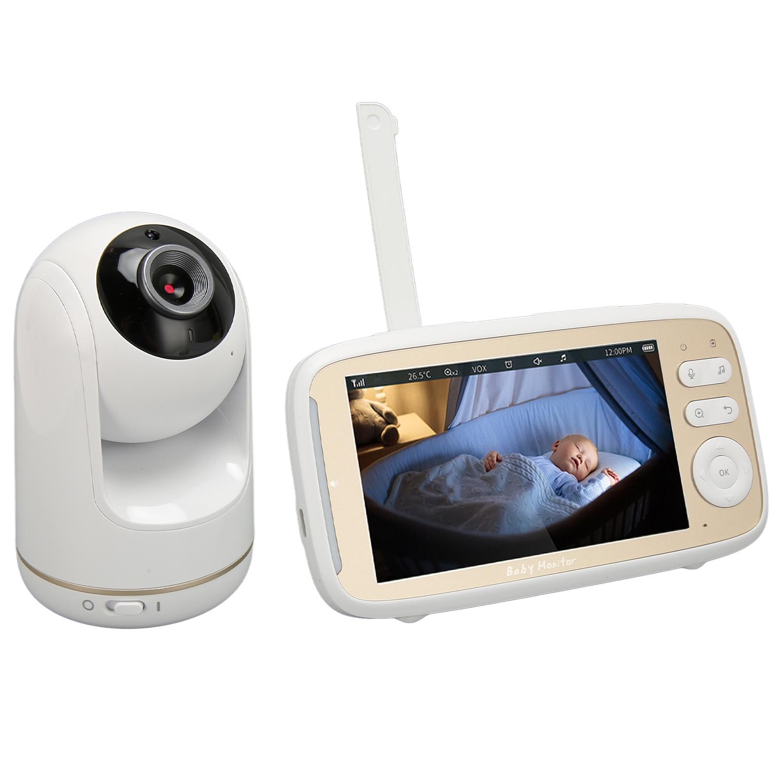 

5in Baby Monitor with Camera and o Remote PTZ Night Vision 2 Way Talk Lullabies 1000 Feet Range