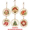 6Pcs Wooden Base DIY Christmas  Painting Kit  Art Xmas Hanging Decor  Wall Decoration
