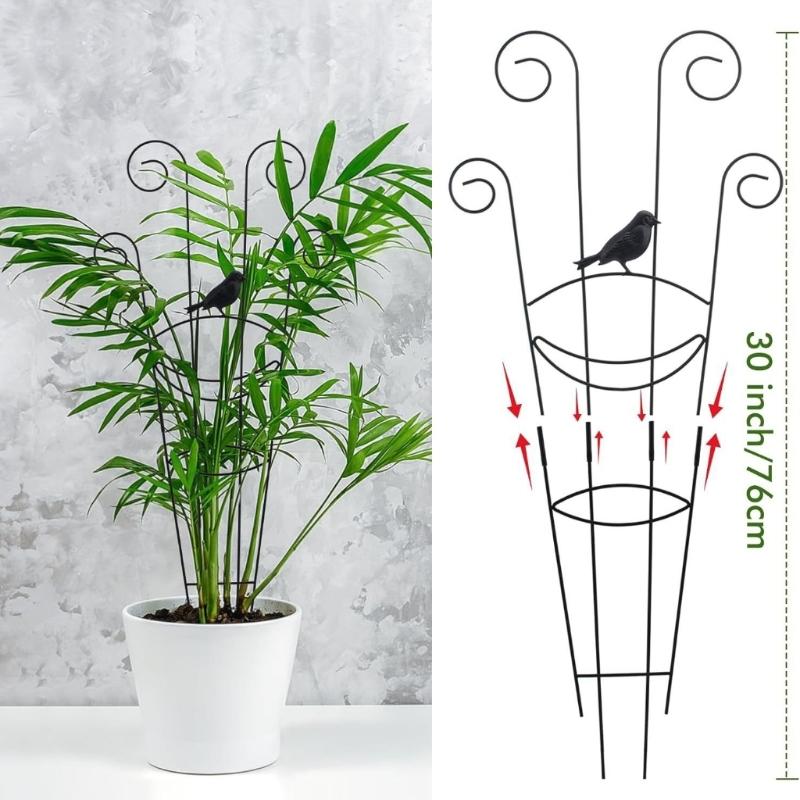 Iron Plant Trellis for Climbing Plant Indoor House Plant Support Trellis for Garden Potted Plant Support Stand