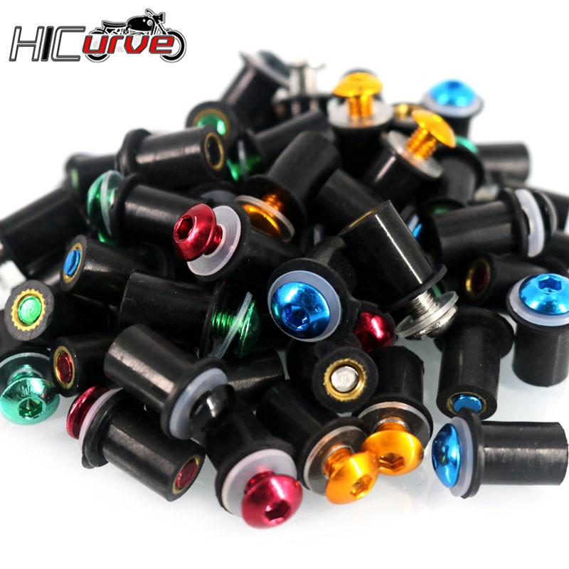 For BMW GS 1200 ADVENTURE F650GS R1200R LC F800GS G310GS 5mm 10PCS Motorcycle Windscreen Windshield Bolts Screws Nut Fastener