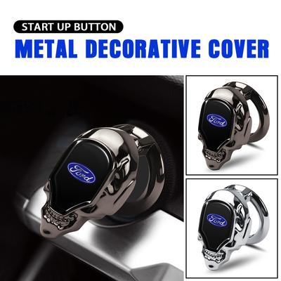Car One-key Start Button Cover Engine Stop Switch Button Accessory For Ford ST Racing Focus Fiesta Mondeo RS Kuga Mustang Escort CVW1 W7