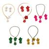 Elegant Floral Jewelry Set For Women Elegant Spring Summer Vacation Beach Essentials Alloy Lightweight Design