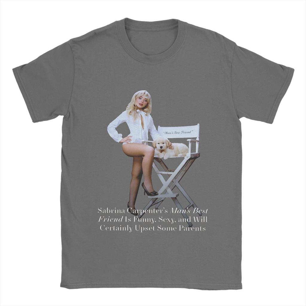 Sabrina Carpenters   T-Shirts Men  Novelty Cotton Tees Crewneck Short Sleeve T Shirt Gift Idea Clothes