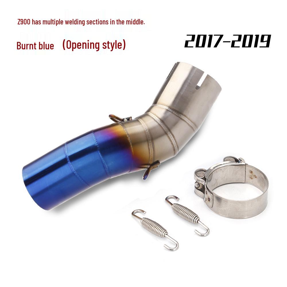 Z900 Motorcycle Exhaust Stainless Steel Titanium Alloy Mid-Pipe for 2017-2022 Models