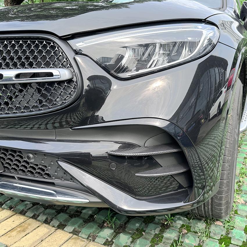 For Mercedes-Benz GLC-Class X254 GLC260 300 AMG 2023 2024 Front Bumper Splitter Fog Lamp Grill Spoiler Cover Air Vent Wind Knife