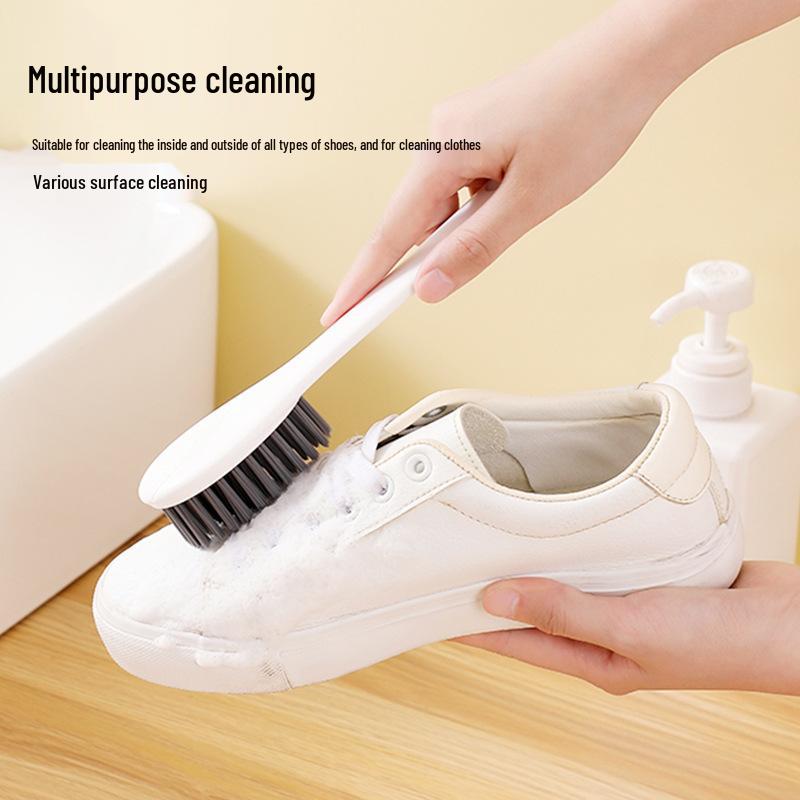 Round Head Shoe Cleaning Brush with Optional Back Pattern - Two Colors Available, Gentle on Shoes