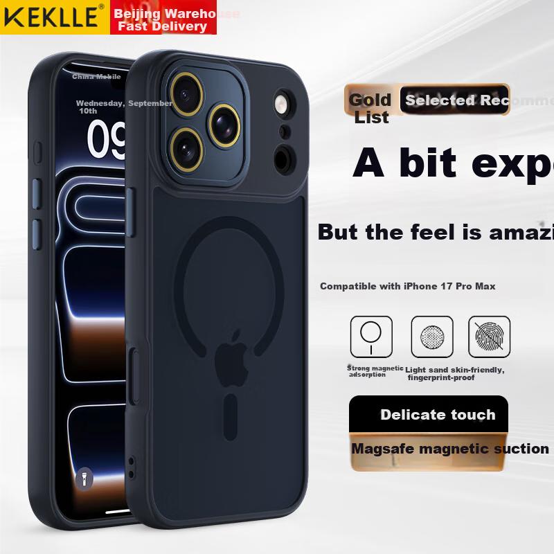 KEKLLE Skin-Like MagneticIPhone 17 Pro Max Case, Apple 17 Pro Max Protective Cover, Matte Anti-Fingerprint Full Camera Protection Case, Royal Blue