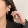 Retro Matte Gold C-Shaped Earrings Women'S Cold Wind Earrings Temperament, High-End Earrings