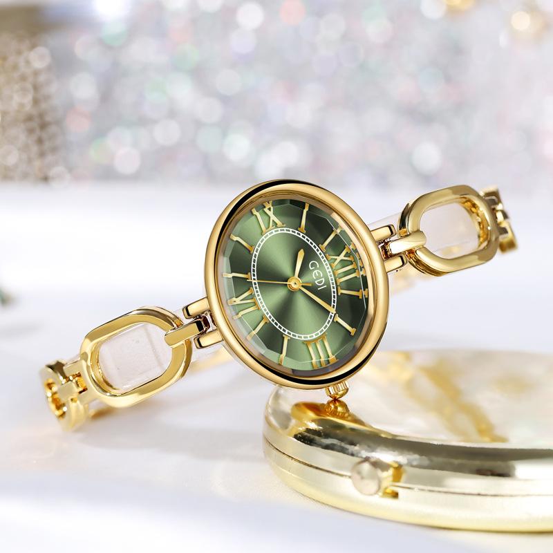 Medieval Niche Oval Women'S Watch Retro Roman High-Value Waterproof Quartz Watch Women'S Bracelet Watch