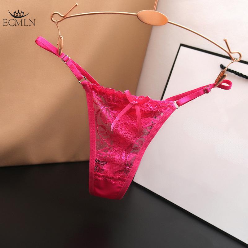 Sexy Spitze Verstellbare Strings für Damen Hüfttief Ausgeschnittene Slips Weibliche Atmungsaktive Unterhosen Perspektive Sexy Dessous