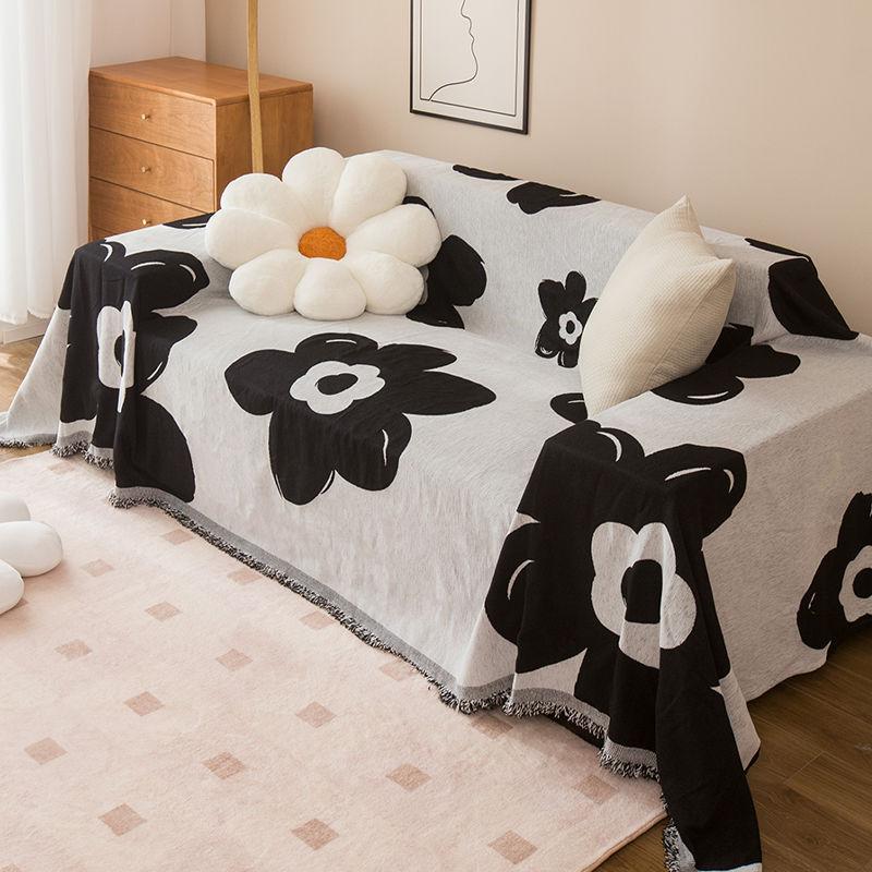 Flower Padded Sofa Cover Chenille Four Seasons Universal Sofa Cushion Cloth Anti-slip Cat Scratch Sofa Cover