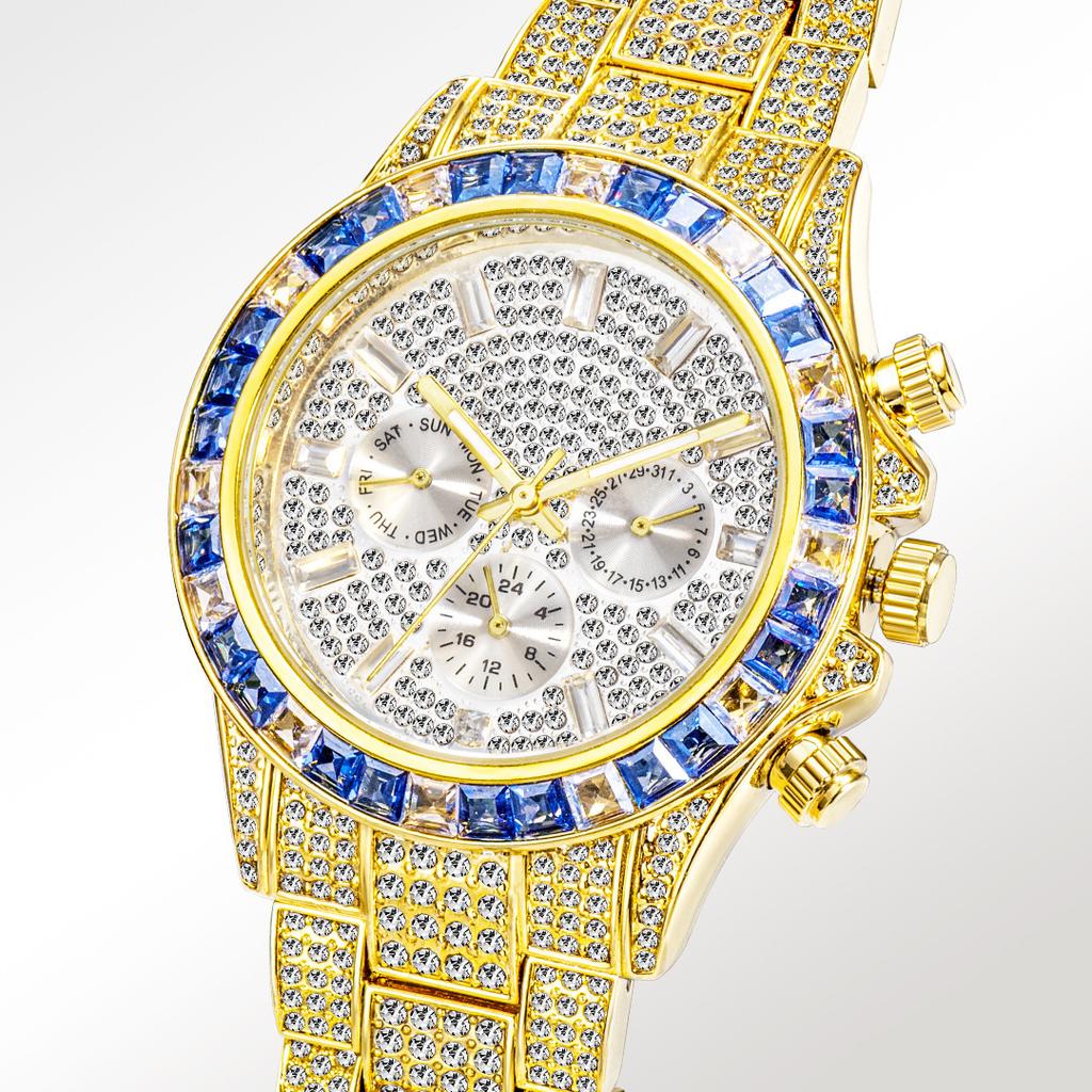 Fashionable Gypsophila Full Diamond British Men's Watch