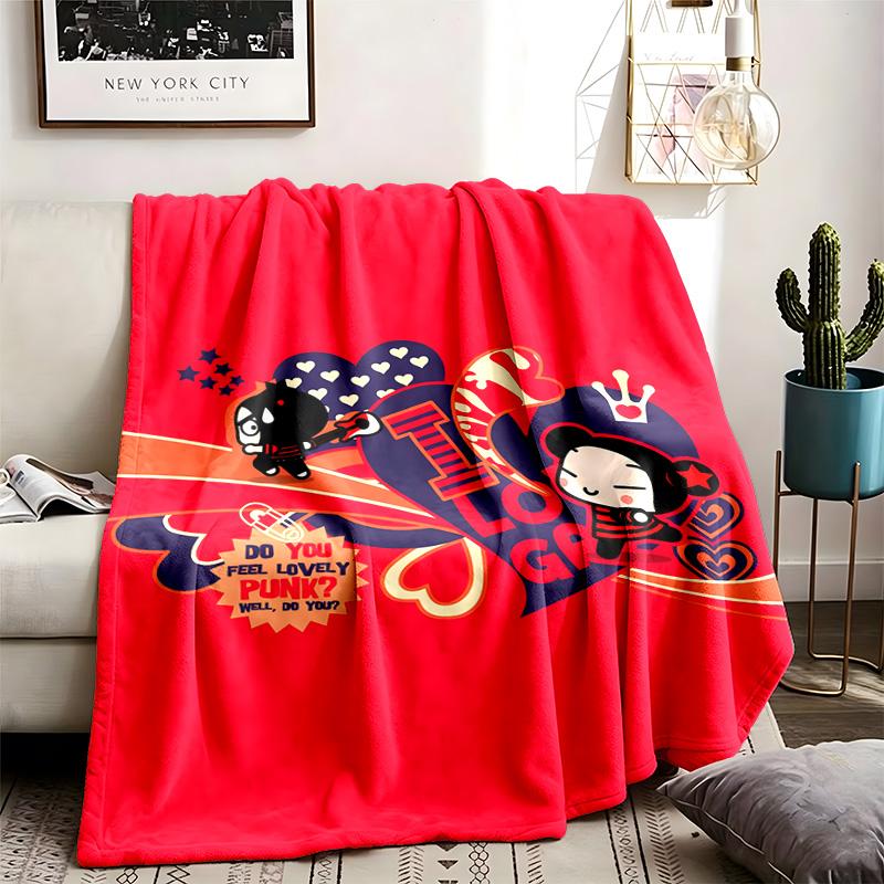 PUCCA Theme Blanket Suitable For The Sofa Camping And Travel Made Of Soft Flannel Material An Ideal Gift For Occasions Such As Birthday