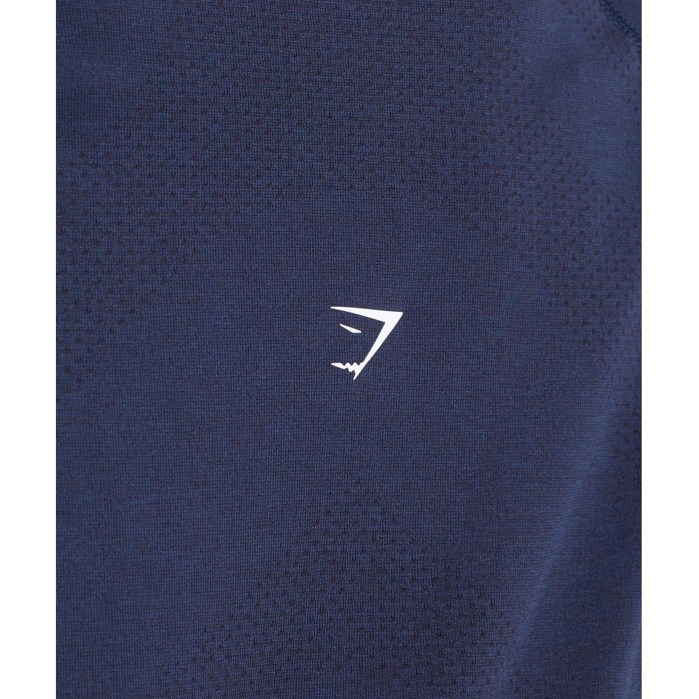 Gymshark Vital Light Long Sleeve Top Heavy Blue Marl B4a8c Ucw7