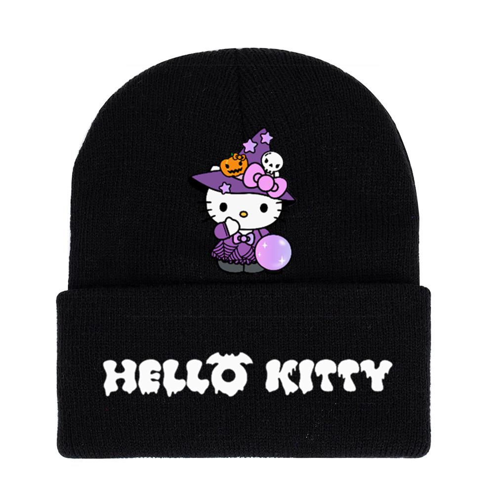 Halloween Printed Knit Cap For Winter Teens And Cartoon Enthusiasts