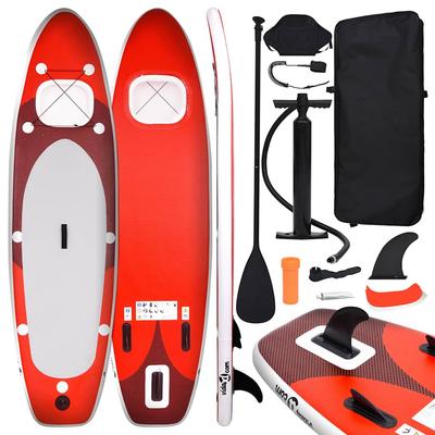 Vidaxl Inflatable Sup Board With Accessories, Red, 330X76X10 Cm