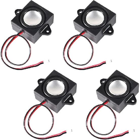 4pcs Speaker 5 Watt 8 Ohm Double Cavity Mini Speaker Full-Range Cavity Advertising Machine Small Speaker 3.3V 5V with JST-PH2.5mm-2 pin Interface for
