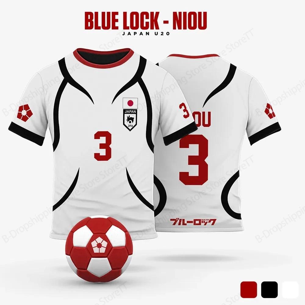 Men's Jersey Japanese Blue Lock Anime Cosplay 3d Print Tshirt Men Women Fashion T shirt O-neck Short Sleeve Tops Tees