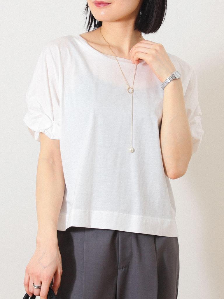 Beams Heart Tee Twist Sleeve Pullover FREE S/S Women's OFF_WHT