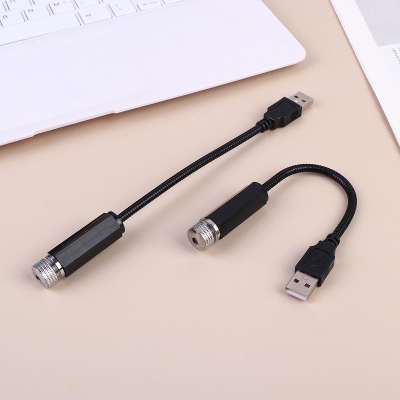 Car Roof Star Light Mini Led Atmosphere Lamp Auto Interior Star Night Projector Usb Plug And Play Ceiling Decorative Lamp Red