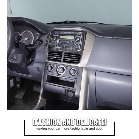 Soft Carbon Fiber Multimedia Switch Trim Sticker For Honda Pilot 2003-2008