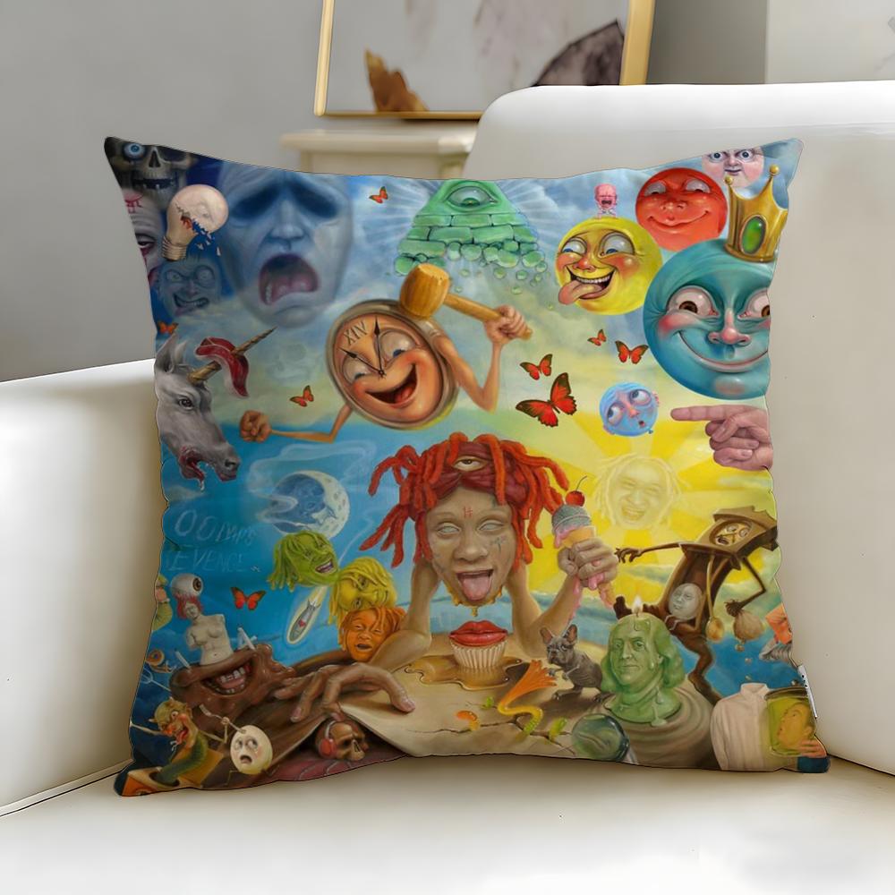 

popular rapper Trippie Redd Cushion Cover Soft EasyWash Pillow Case Versatile for Couch Bed Travel and Office 30X30cm