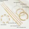 7 Stück/Set Elegantes Boho Perlenarmband-Set für Damen Vintage Einfache Goldfarbe Imitation Perle Herzarmbänder Dating Schmuck