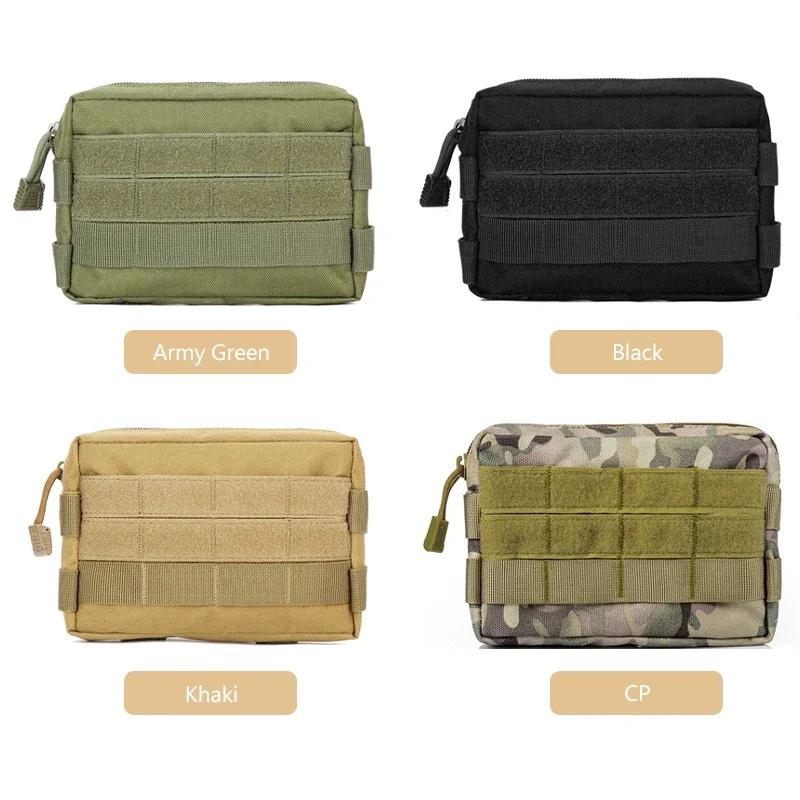 Multifunctional Tactical Pouch EDC Tool Storage Kit with Molle System for Mobile Phone Case Bag Hunting Exploration Hike