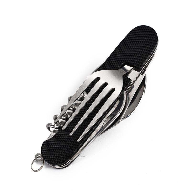 Multifunctional Foldable Detachable Tableware: Compact Travel & Outdoor Aluminum Handle Fruit Knife