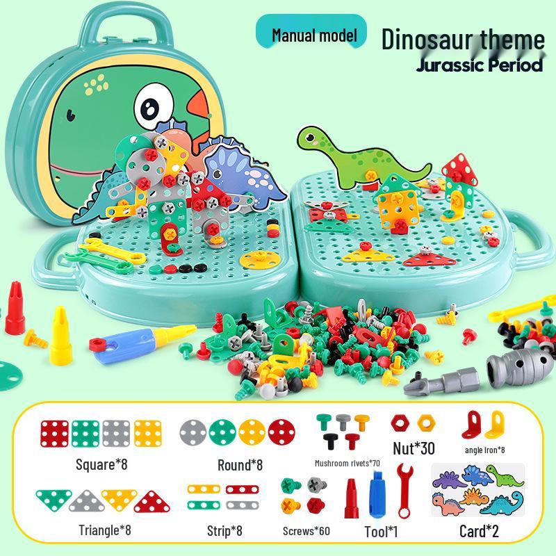 Assembly Toolbox for Kids: Electric Drill & Screwdriver Set with Disassemblable Screws