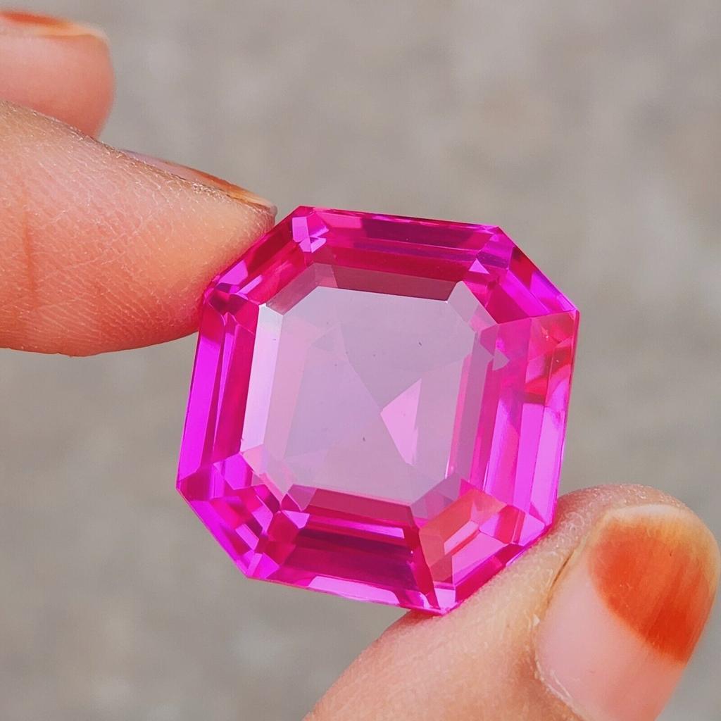 48.45 Ct Certified Natural Pink Ruby Octagon Cut Loose Gemstone