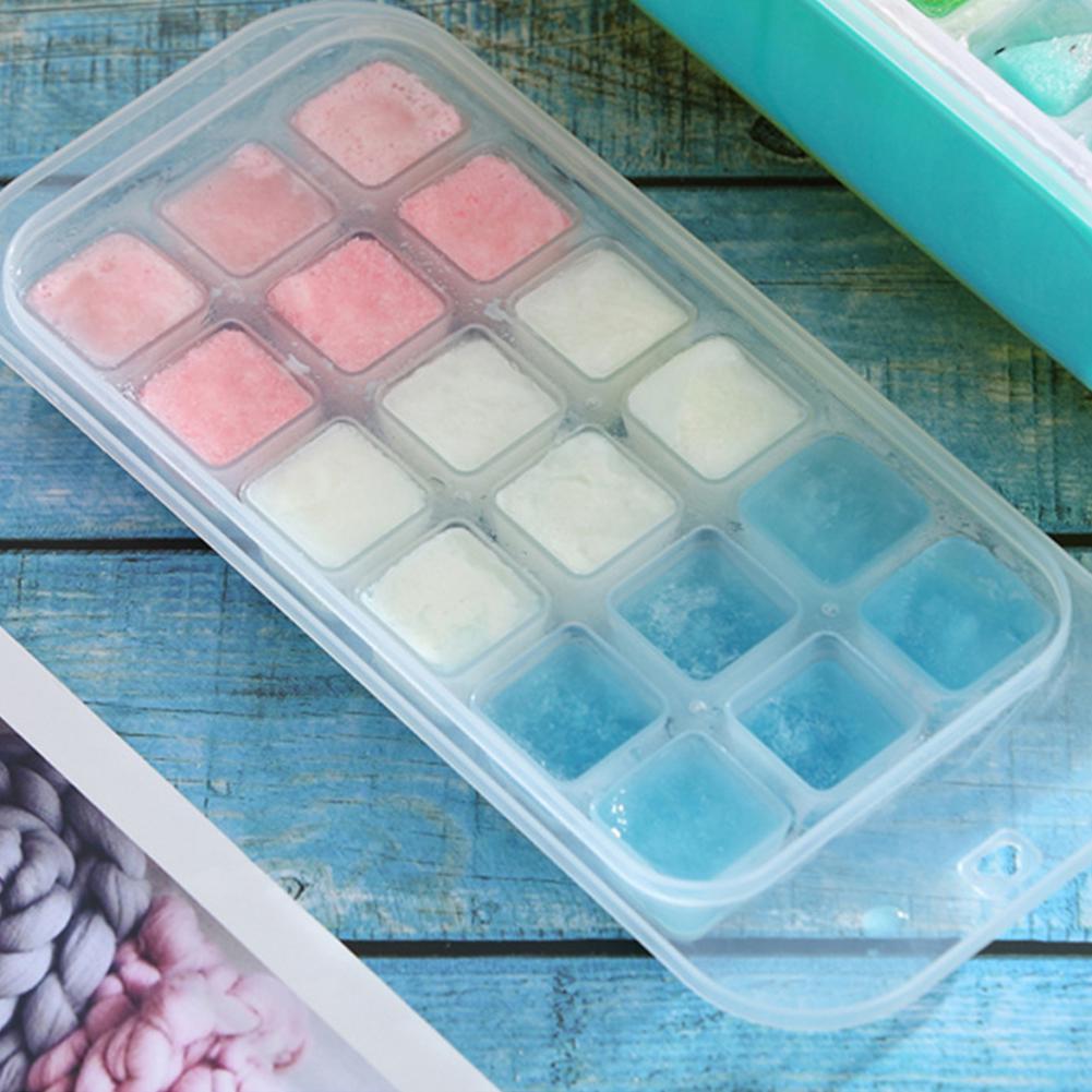 Kaufe Roamtic Fashion Kitchen Cube Tray 18 Ice Holder Maker Mold Grids Bar Silicone Box With Scoop Lid Zum Besten Preis Im Online Shop Bei Joom