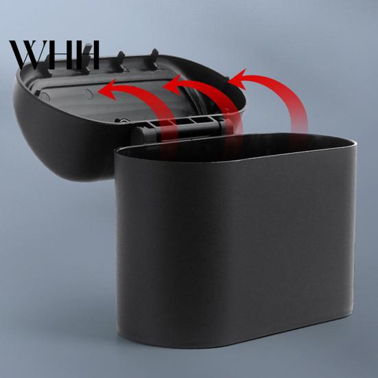 Easy To Install Car Litter Box Trash Can with Press-to-Open Lid High-Strength Hook Installation Small Seatback Pocket Hanging Odor-free Accessories
