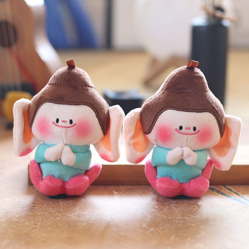 Cute Lotus Buddha Pendant Plush Toy Doll Buddha Companion Bag Hanging Keychain Doll Doll