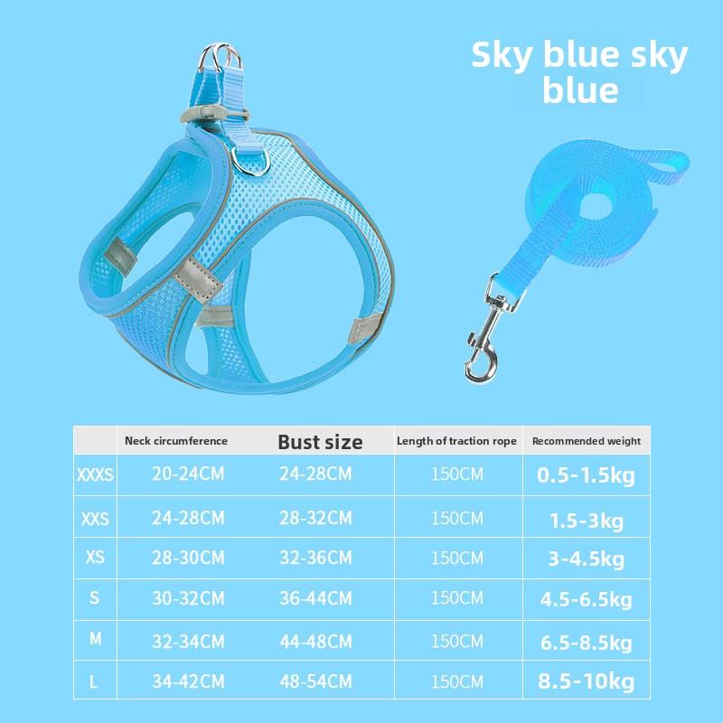 Pet Leash, Vest Breathable Dog Shoulder Strap, Reflective Dog Leash, Cat Leash
