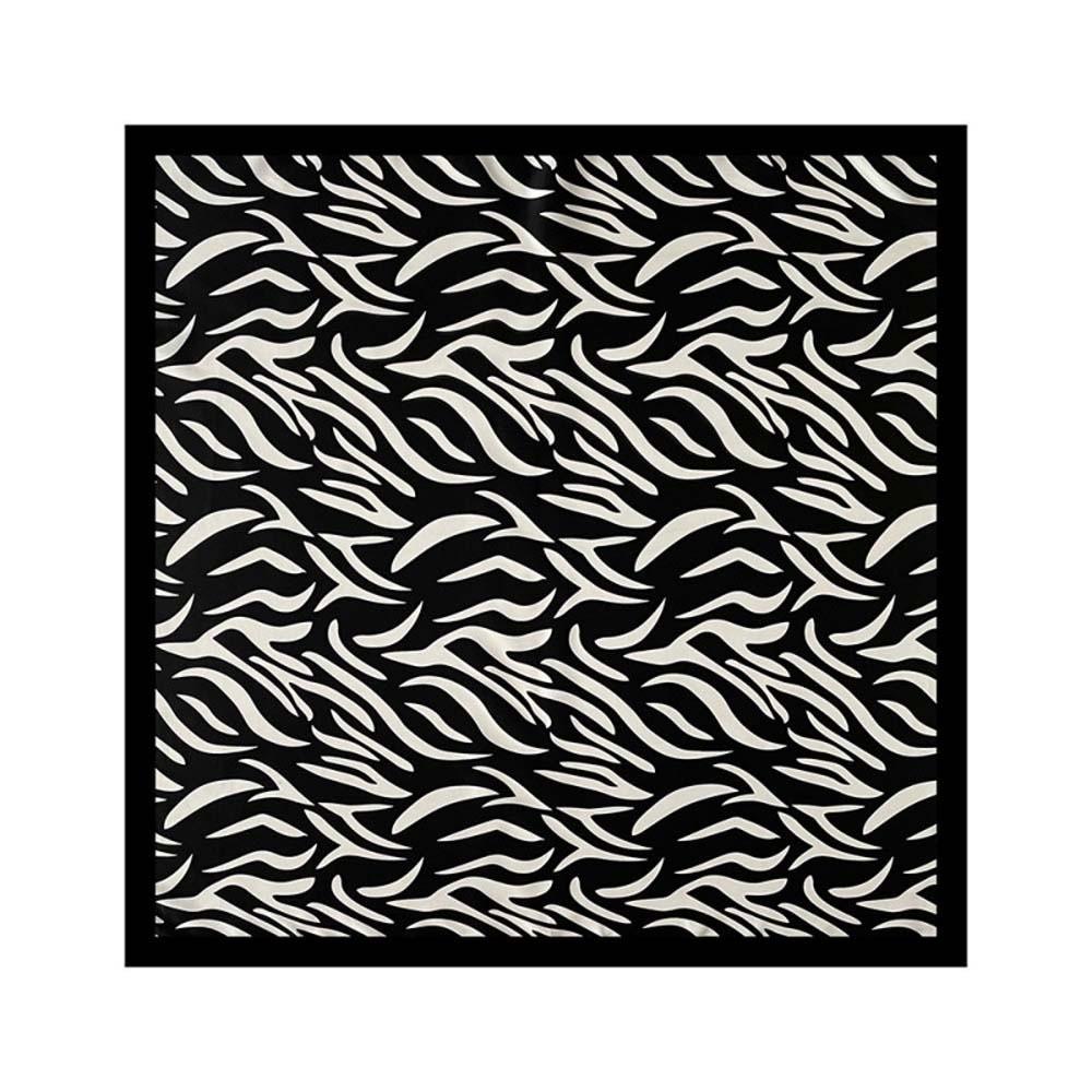 Patterned Shawl 90 CM Square Scarf Lightweight Printed Silk Scarf Stripes Square Headscarf  Women