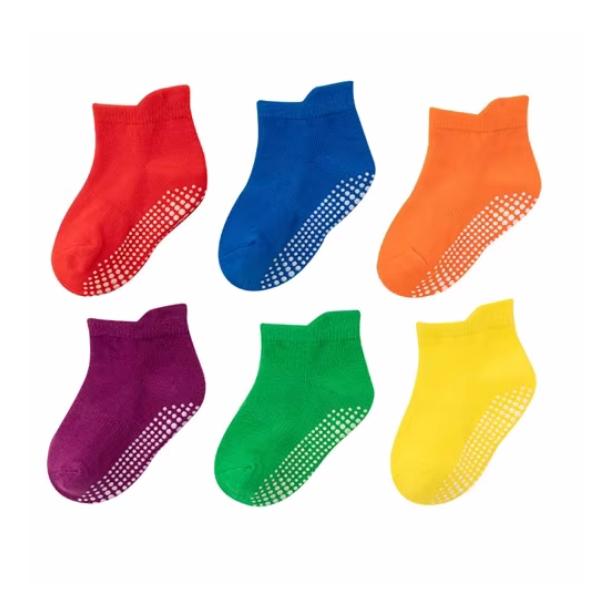 6 perechi/lot 0-7 ani copii fete băieți șosete de podea cu dungi sport copii șosete anti-alunecare tip barcă pentru băieți primăvară vară noi