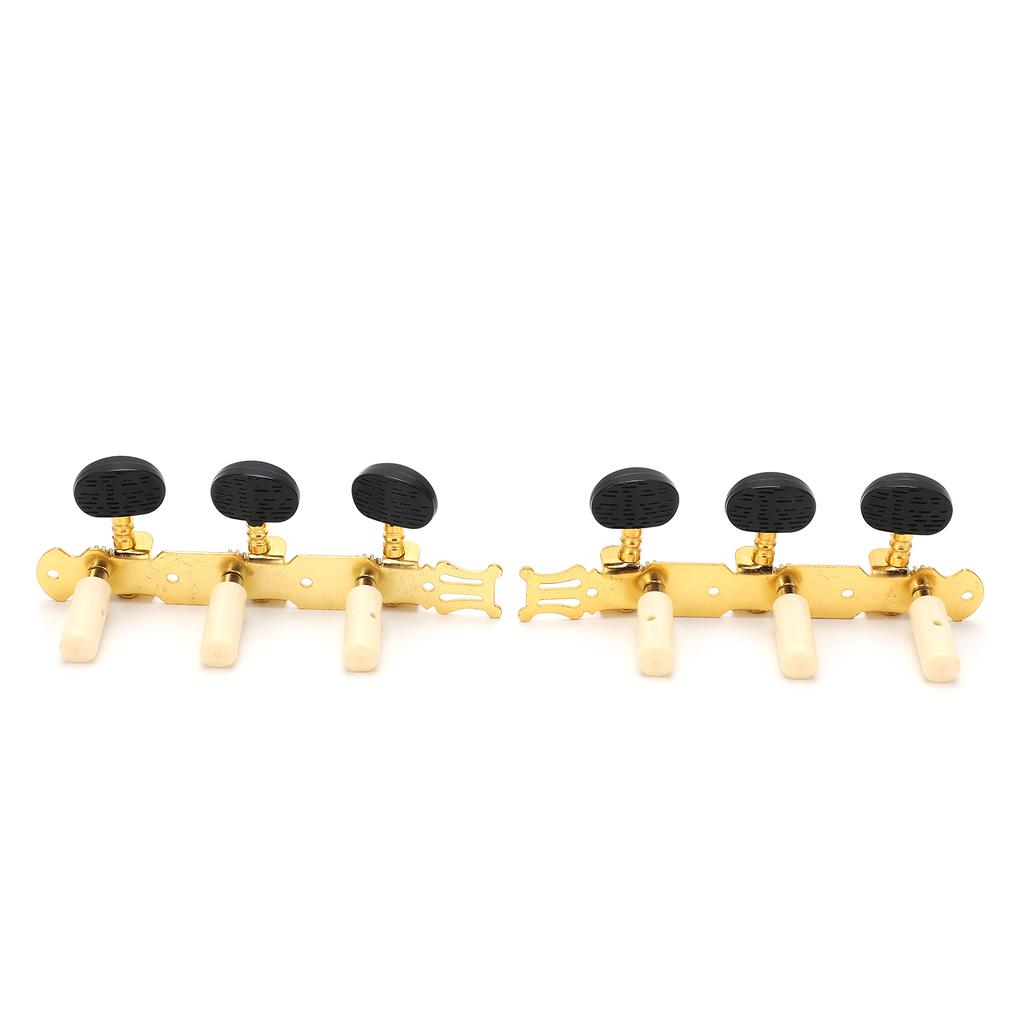 2 Stück Gitarrenstimmkopf Saitenstimmwirbel Metall Offenes Set Kit für Elektrisch Akustisch