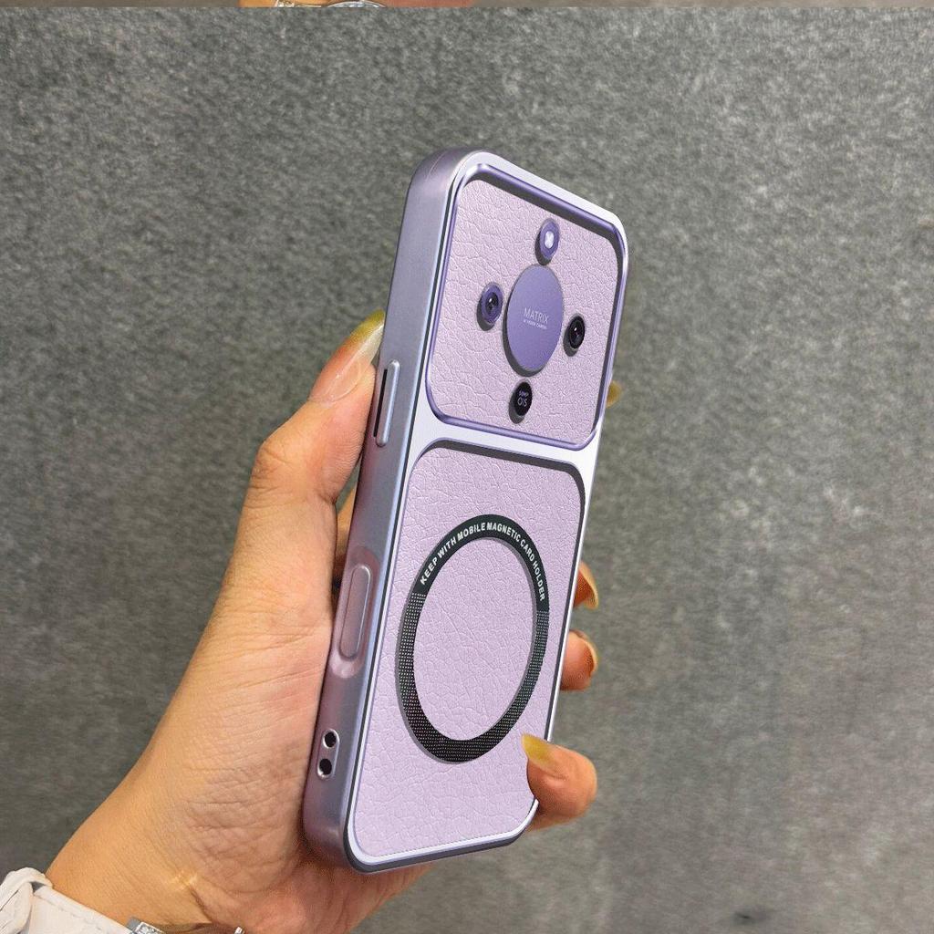Upgraded Big Lens Protection Case for HONOR X9d,X9c Smart Luxury Leather Casing with Magnetic Ring
