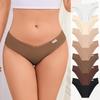 Women's Cotton Briefs Comfortable and Breathable Ribbed Hip-lifting Briefs Fashionable Cotton Underwear for Young Girls.